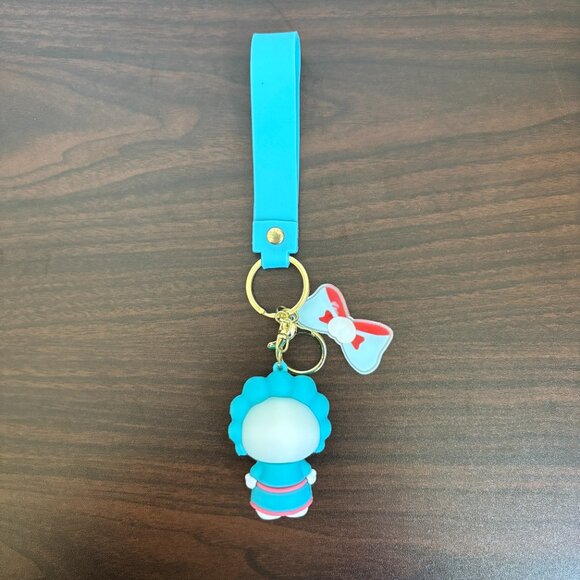 Hello Kitty Keychains Car Key Ring Bow Wristlet Keychain Unbranded New Blue - Picture 2 of 4